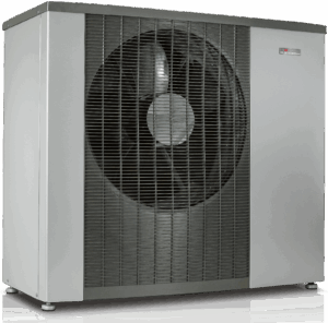 Vølund luft til vand varmepumpe på abonnement hos Nærvarme Danmark. Du kan også vælge DVI eller Panasonic.