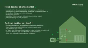 Hvad dækker et varmepumpe abonnement hos Nærvarme Danmark?