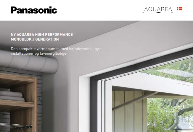 Panasonic varmepumper typer tekniske specifikationer mål