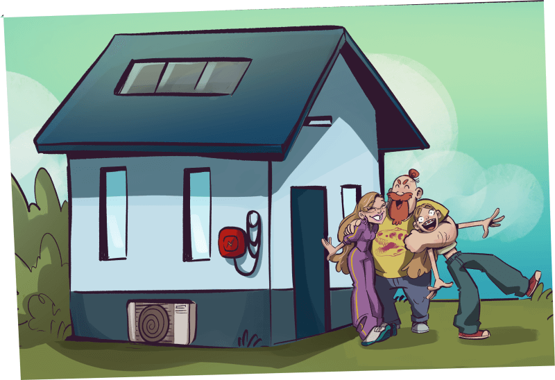 Solceller og solcelleanlæg samt varmepumper og ladestander og ladeboks