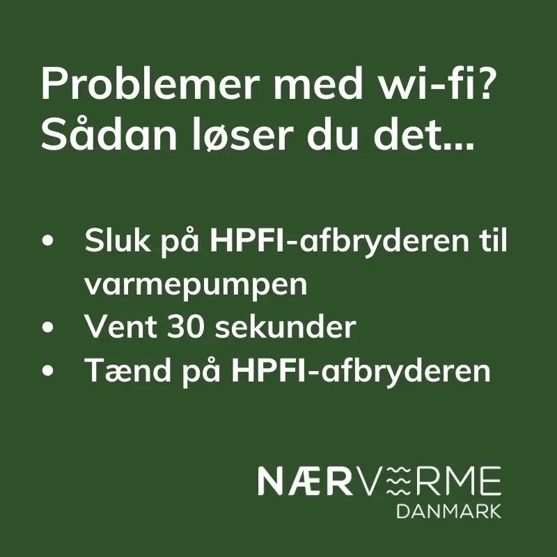 Wi-Fi til varmepumpen Panasonic virker ikke. Hvordan kommer jeg på internettet / wifi igen?